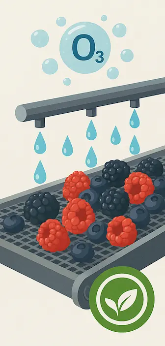 Ozonated water for fruit disinfection
